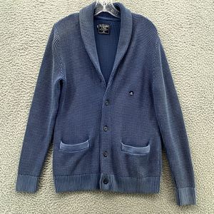 NWOT Abercrombie & Fitch Sweater Adult Size XS Blue Cardigan Knit Jacket Women's